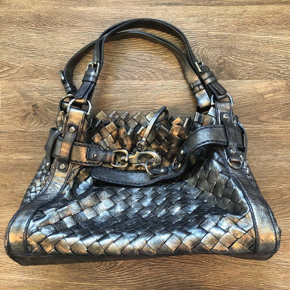 Francesco Biasia Woven Leather Bag